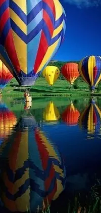 Water Aerostat Hot Air Ballooning Live Wallpaper