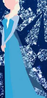 Experience the magic of a stunning close-up of a person wearing a mesmerizing blue poster art dress made of stars
