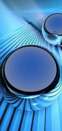 Immerse yourself in the mesmerizing world of abstract illusionism with this stunning blue live wallpaper
