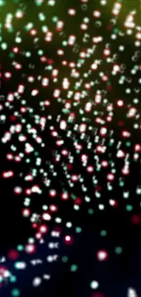 This live wallpaper features floating bubbles, microscopic imagery, generative art, Christmas lights, TV footage, abstract shapes, neon colors, and a sparkle effect