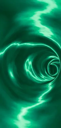 Experience a peaceful respite on your mobile device with this green swirl live wallpaper