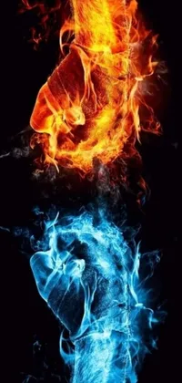 blue fire iphone wallpaper