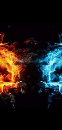 Looking for an intense and balanced live wallpaper for your phone? Check out this fire and water yin-yang themed digital artwork from Lisa Nankivil on Pexels