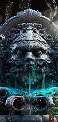 This captivating live wallpaper features a close-up view of a fountain with water spraying dynamically, perfect for Fantasy Art buffs who seek amazing, abstract 3D artwork