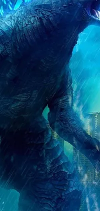 This live wallpaper showcases an epic battle between Godzilla and King Kong, two notorious movie monsters