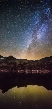 This live wallpaper for your phone features a stunning mountain lake in Sierra Nevada, Spain