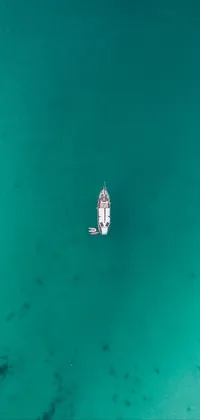 This phone live wallpaper showcases an elegant boat surrounded by merry waters, set against a clear sky