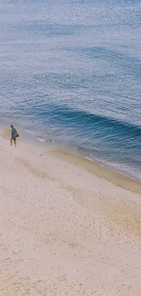This live wallpaper for your smartphone showcases an idyllic beach scene in New Jersey, USA, with a tilt-shift effect that makes the image appear miniature