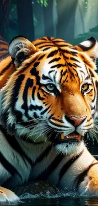 Water Bengal Tiger Siberian Tiger Live Wallpaper