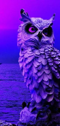 Water Bird Purple Live Wallpaper