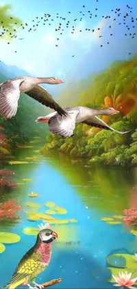 Water Bird Water Resources Live Wallpaper