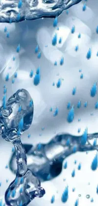 This phone live wallpaper showcases a realistic digital rendering of water pouring from a faucet in stunning detail