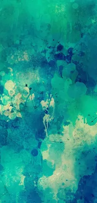This live wallpaper for phones showcases a stunning digital painting of blue and green hues inspired by an early 20th-century etcher
