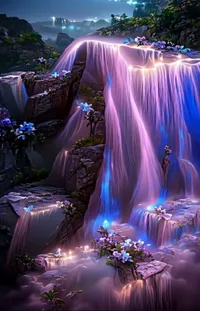 Water Blue Purple Live Wallpaper