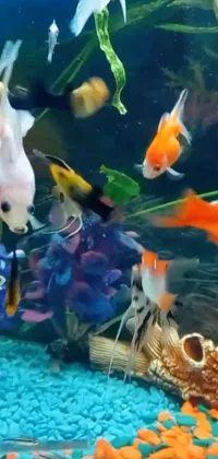 The fish aquarium live wallpaper is a fun and playful addition to your phone screen