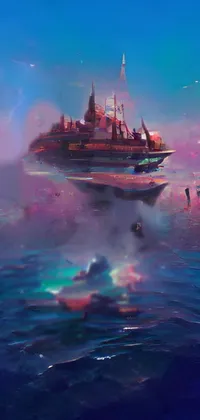 Water Boat Sky Live Wallpaper