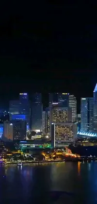 Experience the breath-taking and vibrant cityscape of Singapore at night with this dynamic live wallpaper