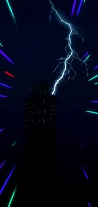 Water Building Thunder Live Wallpaper