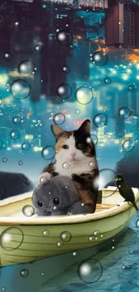 Water Cat Photograph Live Wallpaper