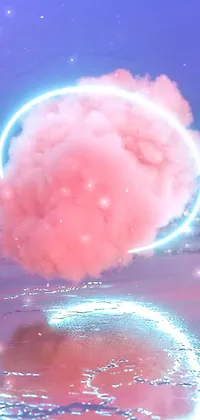 Water Cloud Pink Live Wallpaper