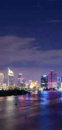 Experience a serene cityscape on your phone with this live wallpaper