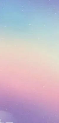 This live wallpaper features a rainbow colored sky with billowing clouds and twinkling stars