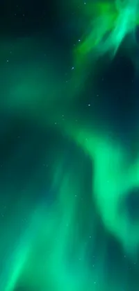 This phone live wallpaper showcases the magnificent aurora borealis in the night sky
