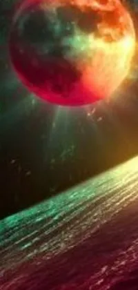 Experience the stunning beauty of outer space on your phone with this digital art live wallpaper