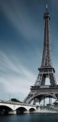 This phone live wallpaper features the Eiffel Tower and a view from across the river