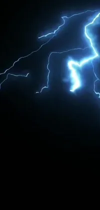 If you're looking to add some dynamic energy to your phone's screen, check out this captivating live wallpaper featuring a close-up of a lightning bolt set against a dark, black background