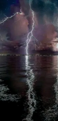 Experience the power of nature with this electrifying live wallpaper
