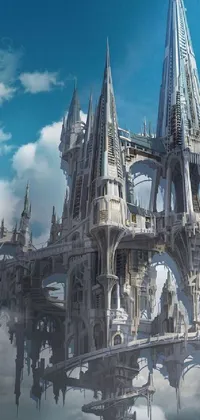 This live wallpaper depicts a majestic and stunning castle that seems to be floating on top of the clouds, bringing a touch of fantasy to your phone's background