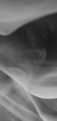 Looking for a unique and mesmerizing live wallpaper for your phone? Look no further than this black and white smoke photo! Inspired by abstract illusionism and featuring x-ray melting colors, this close-up of a thin soft hand brings a touch of mystique to your device