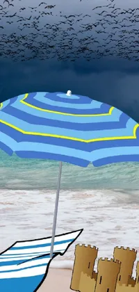 Water Daytime Umbrella Live Wallpaper