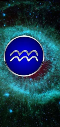 Transform your phone with the mesmerizing Aquarius logo live wallpaper