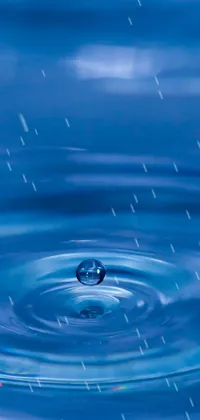 Water Electric Blue Drop Live Wallpaper