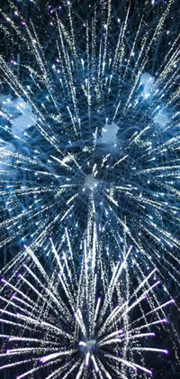 Water Electric Blue Fireworks Live Wallpaper