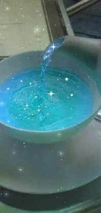 Water Electric Blue Fluid Live Wallpaper