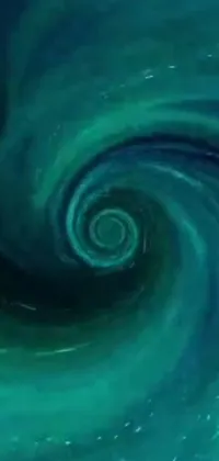 Get lost in a mesmerizing phone live wallpaper featuring a beautiful blue and green swirling pattern