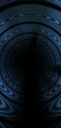 This phone live wallpaper features a stunning close up of a circular object in a dark, abstract room