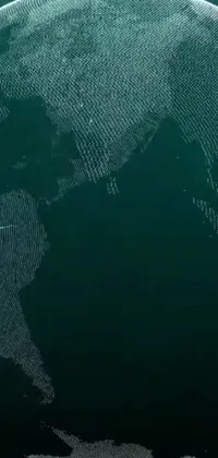 This captivating live wallpaper displays a plane flying over a world map in stunning ASCII art