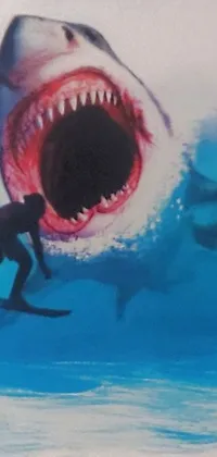 Water Fin Great White Shark Live Wallpaper