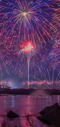 Water Fireworks Atmosphere Live Wallpaper