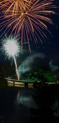 Water Fireworks Light Live Wallpaper