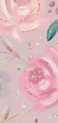 This phone live wallpaper showcases a close up shot of colorful flowers against a soft purple background