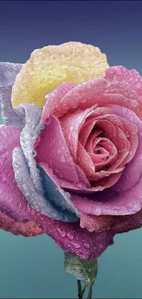This exquisite phone live wallpaper is a photorealistic painting of a flower, showcasing intricate details in stunning 4K resolution