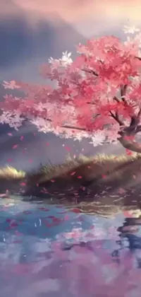 Get lost in a serene and beautiful landscape on your phone with this stunning live wallpaper