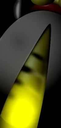This phone live wallpaper features a glowing yellow object against a black background