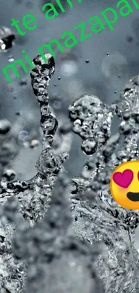 This lively phone live wallpaper features a close-up view of smiling water, ideal to brighten up your smartphone display