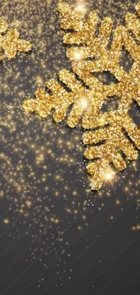 Looking for a sleek and sophisticated live wallpaper for your phone? Look no further than this stunning gold snowflake design on a black or light background! This beautiful wallpaper boasts detailed glitter animation that brings the snowflake to life, elevating your phone's home screen with a subtle sparkle